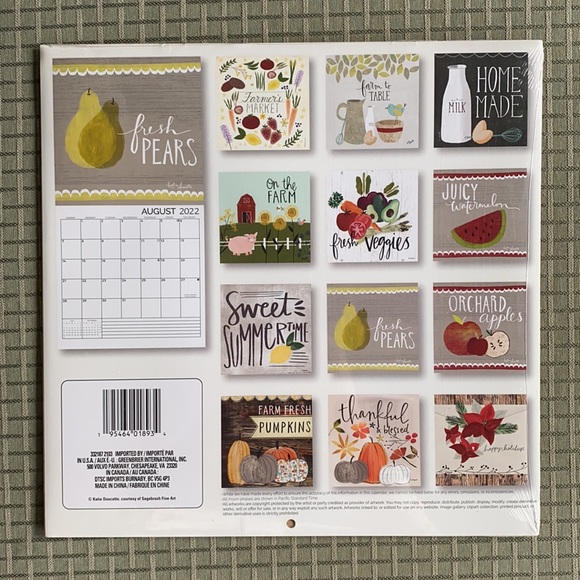 Farmer’s Market | 2022 12-Month Wall Calendar - Picture 7 of 16